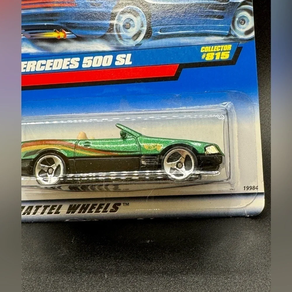 NIB Hot Wheels Mercedes 500 SL, 1998 Collector #815, Green w/3SP Wheels Vintage